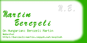 martin berczeli business card